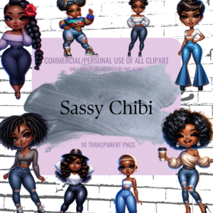 Sassy Chibi Clipart (10 Images)