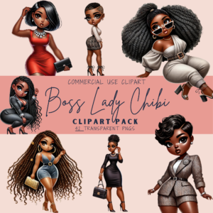 Lady Boss Chibi Clipart (42 Images)