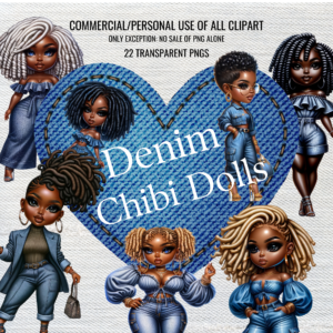 Denim Chibi Clipart (22 Images)