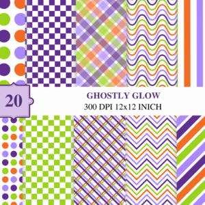 Ghostly Glow Halloween Seamless Digital Paper Pack (20 Papers)
