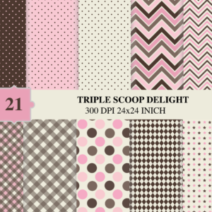Triple Scoop Delight Digital Paper (21 Papers)
